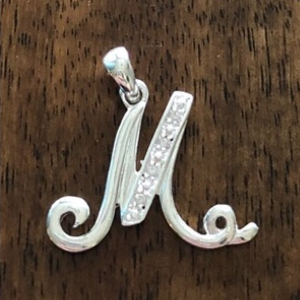 Gorgeous 925 sterling M pendant.